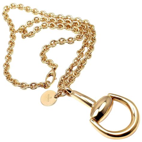 gucci horse bit necklace|gucci horsebit necklace gold.